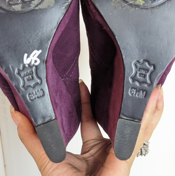 Tory Burch purple suede wedge boots - Picture 13 of 16